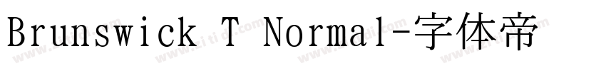 Brunswick T Normal字体转换
